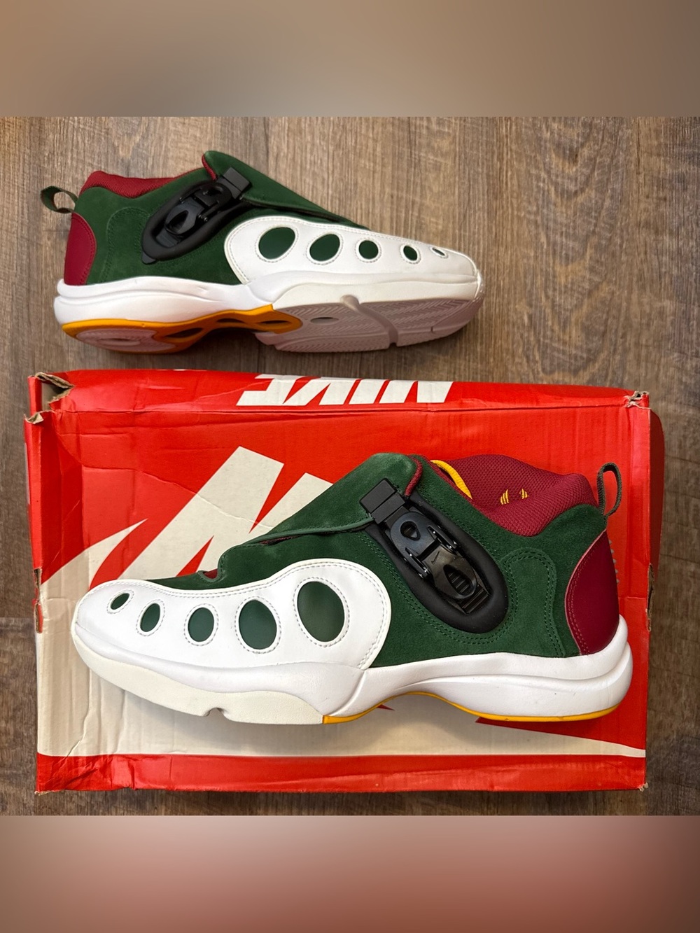 Nike Zoom GP Retro 2019 SuperSonics Green Red Yellow Gary Payton